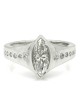 Marquise Diamond Solitaire Ring in 18k White Gold